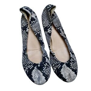 J.Crew Cece Snakeskin Ballet Flats Neutral Size 7.5